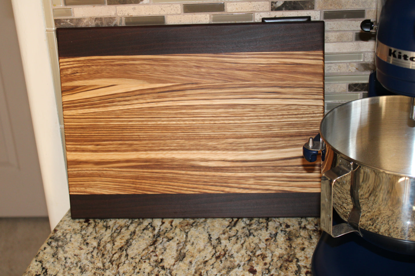 Cutting Board Made of Zebrawood & Roasted Poplar "Safari"