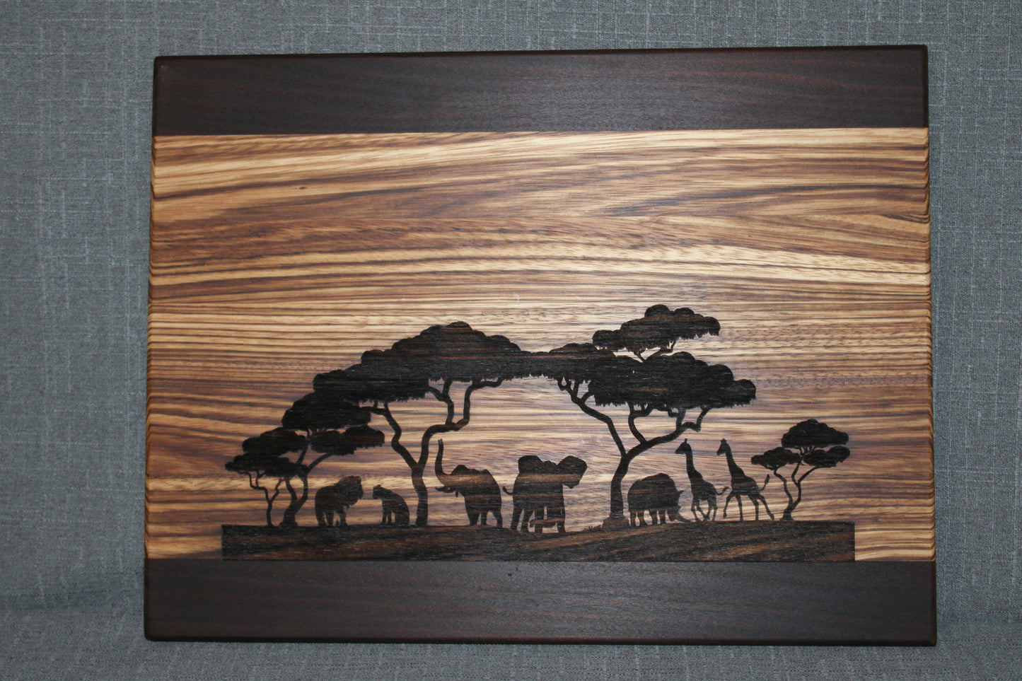Cutting Board Made of Zebrawood & Roasted Poplar "Safari"