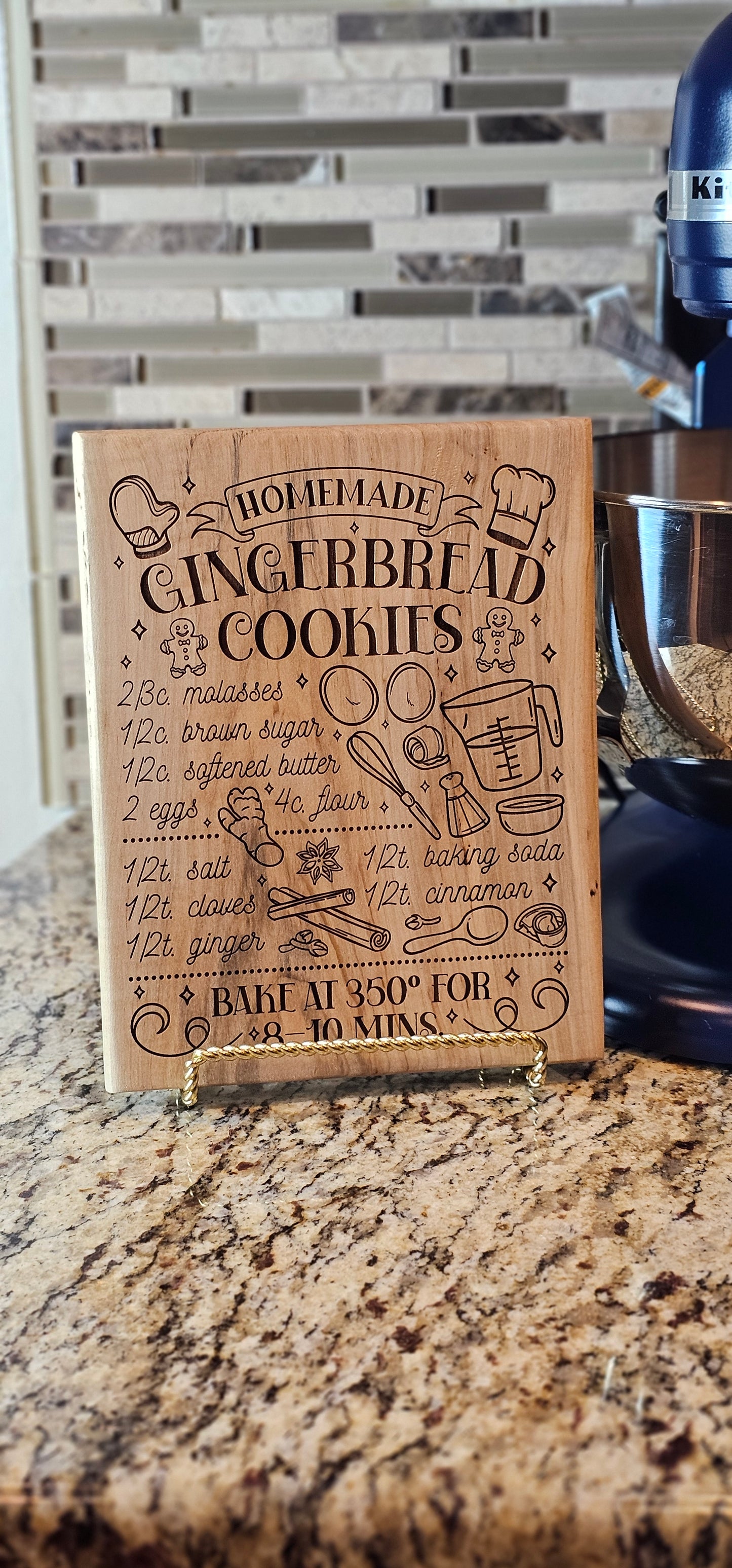 Placard Gingerbread Cookies & Pumkin Pie Recipes