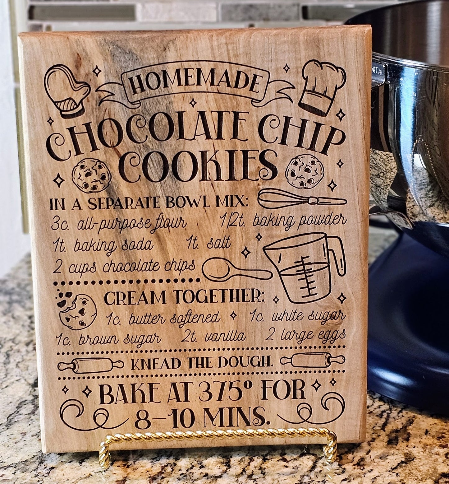 Placard Chocolate Chip Cookies & Apple Pie Recipes