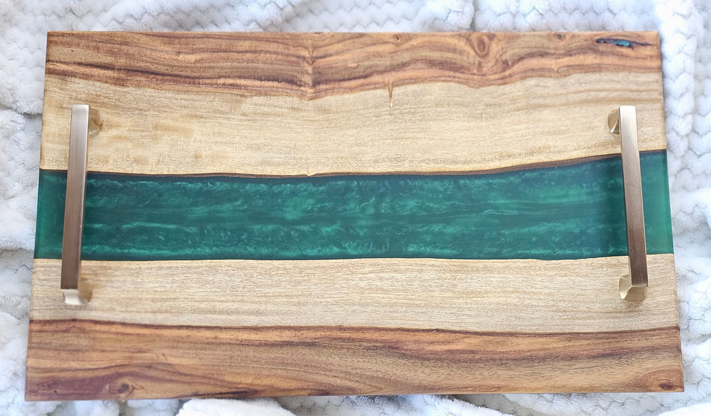 Epoxy Sisso Wood Serving Tray