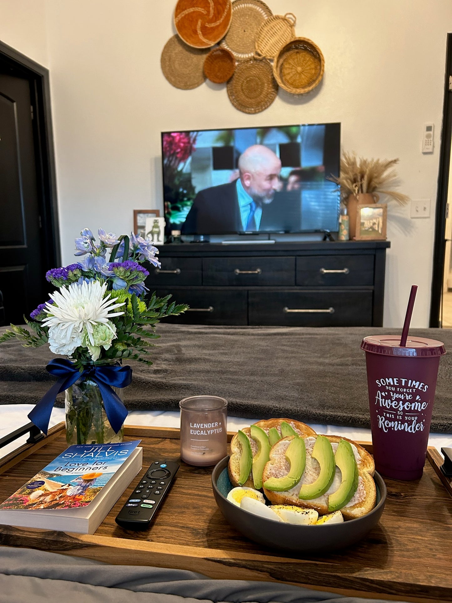 Serving Tray Made of Brazilian Hickory Wood