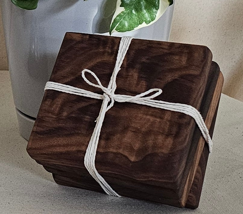 Premium Black Walnut Coasters