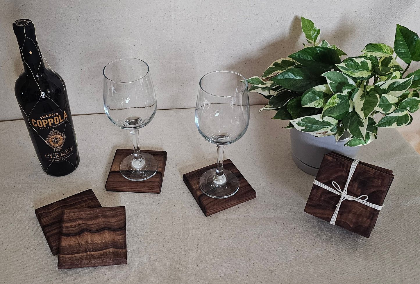 Premium Black Walnut Coasters