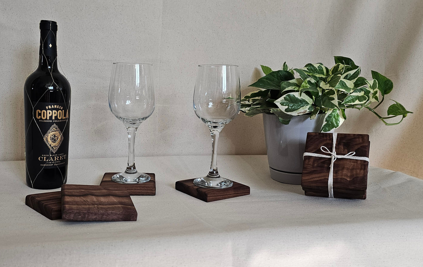 Premium Black Walnut Coasters