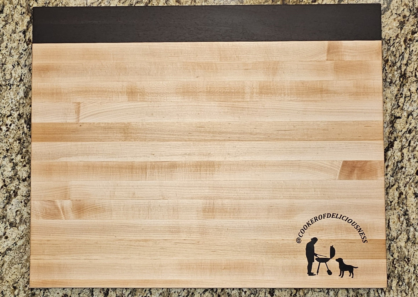 Edge Grain Maple and Wenge Butcher Block