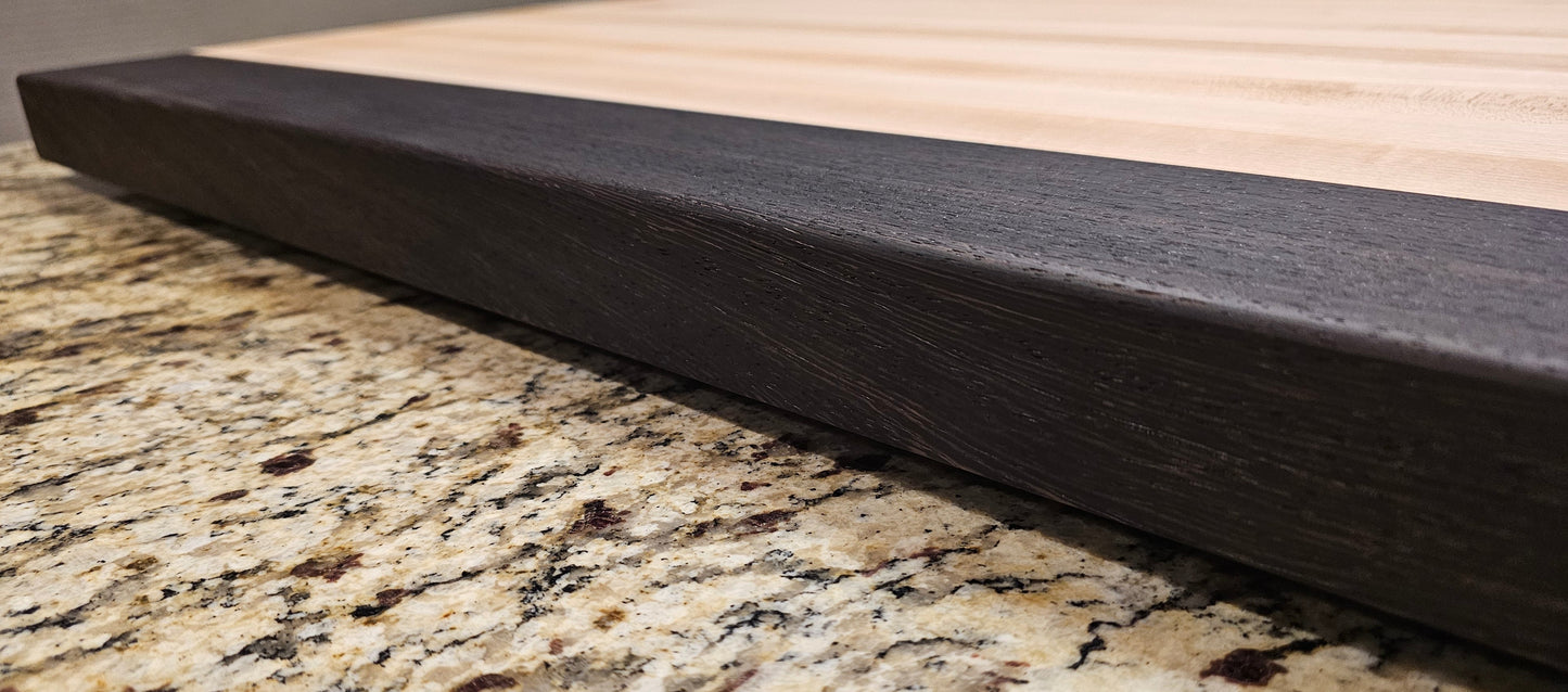 Edge Grain Maple and Wenge Butcher Block