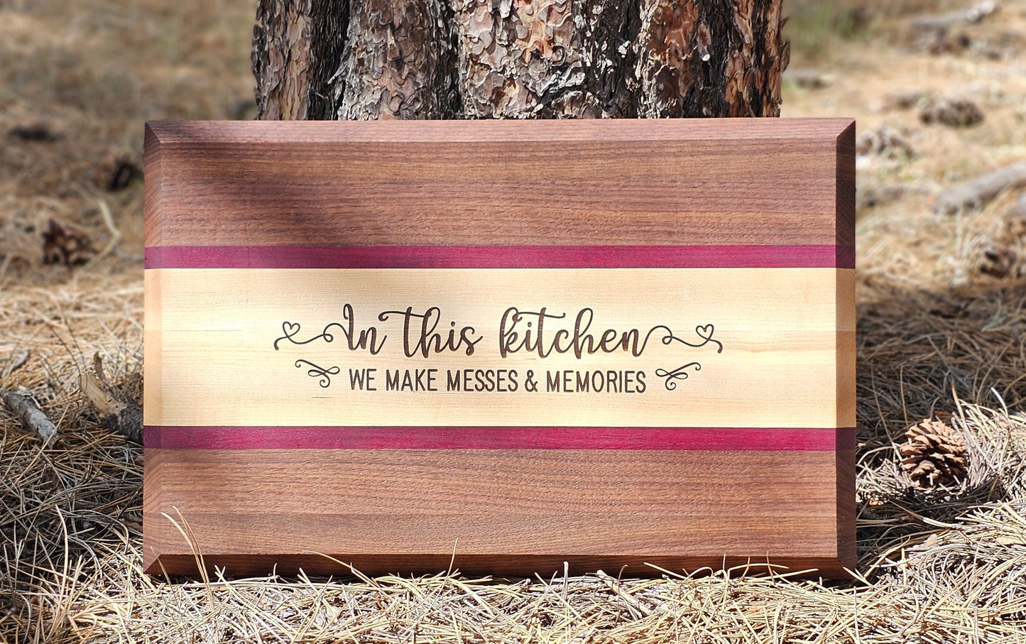 Walnut, Purple Heart, and Maple