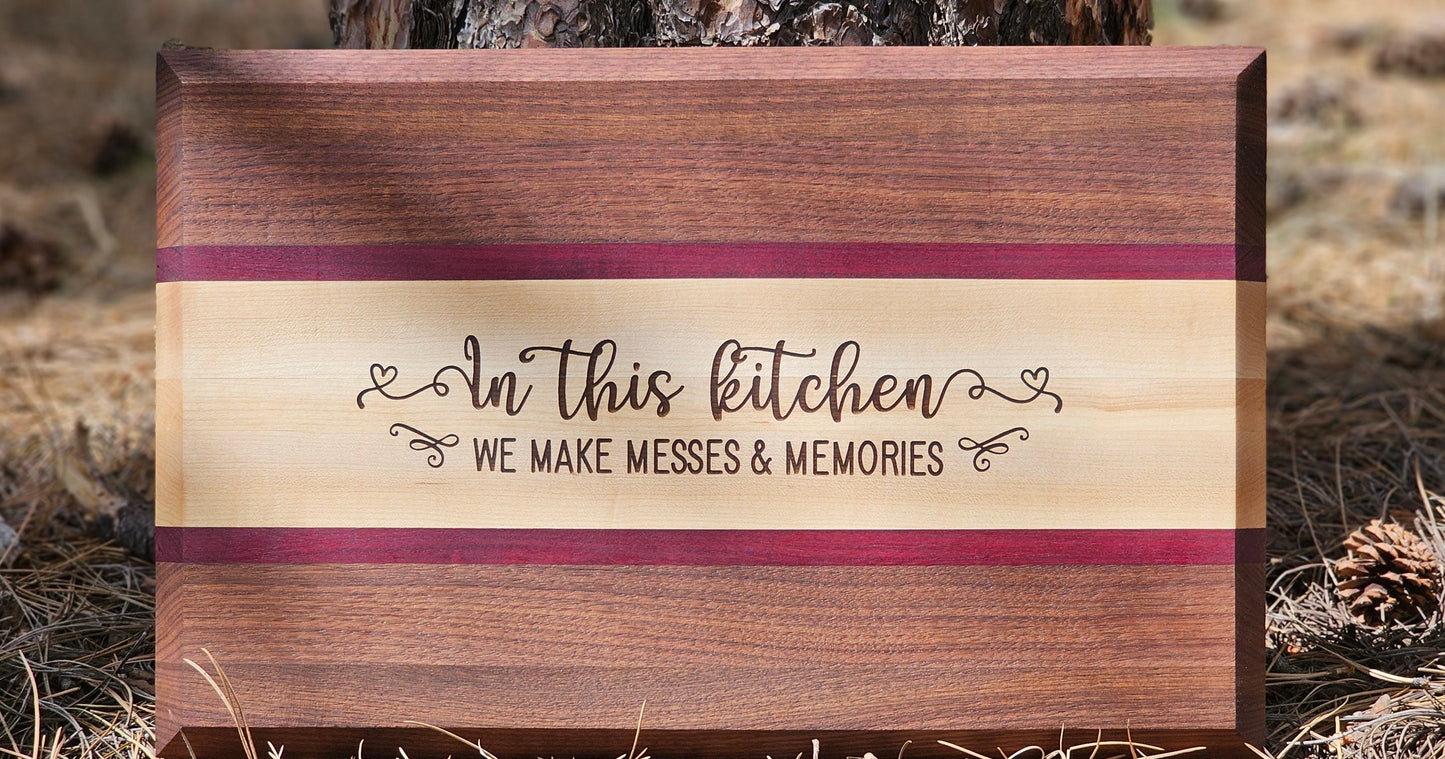 Walnut, Purple Heart, and Maple