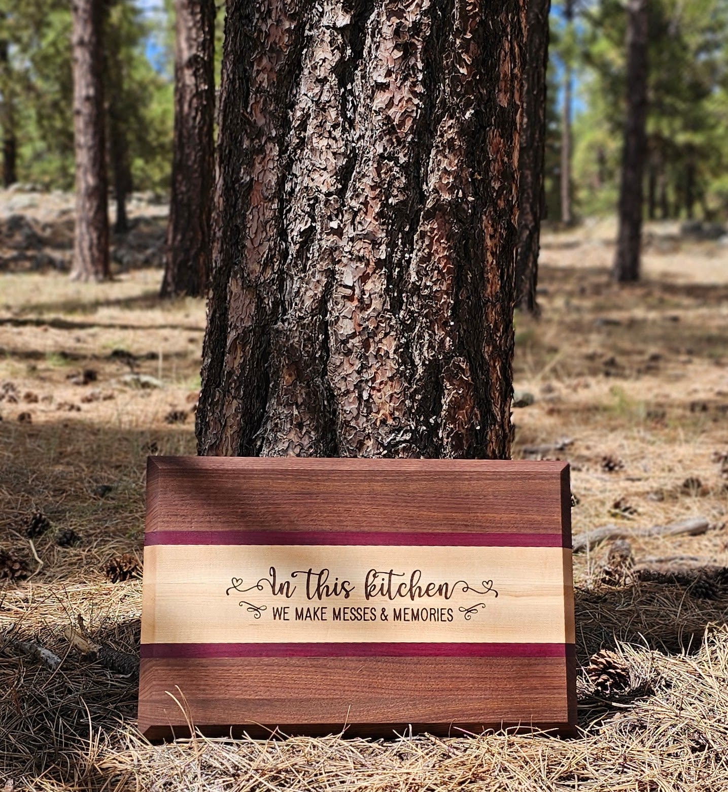 Walnut, Purple Heart, and Maple