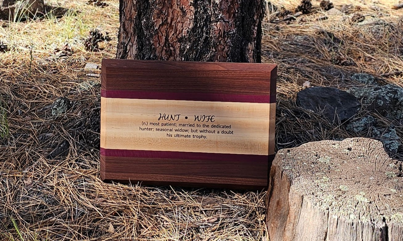 Walnut, Purple Heart, and Maple