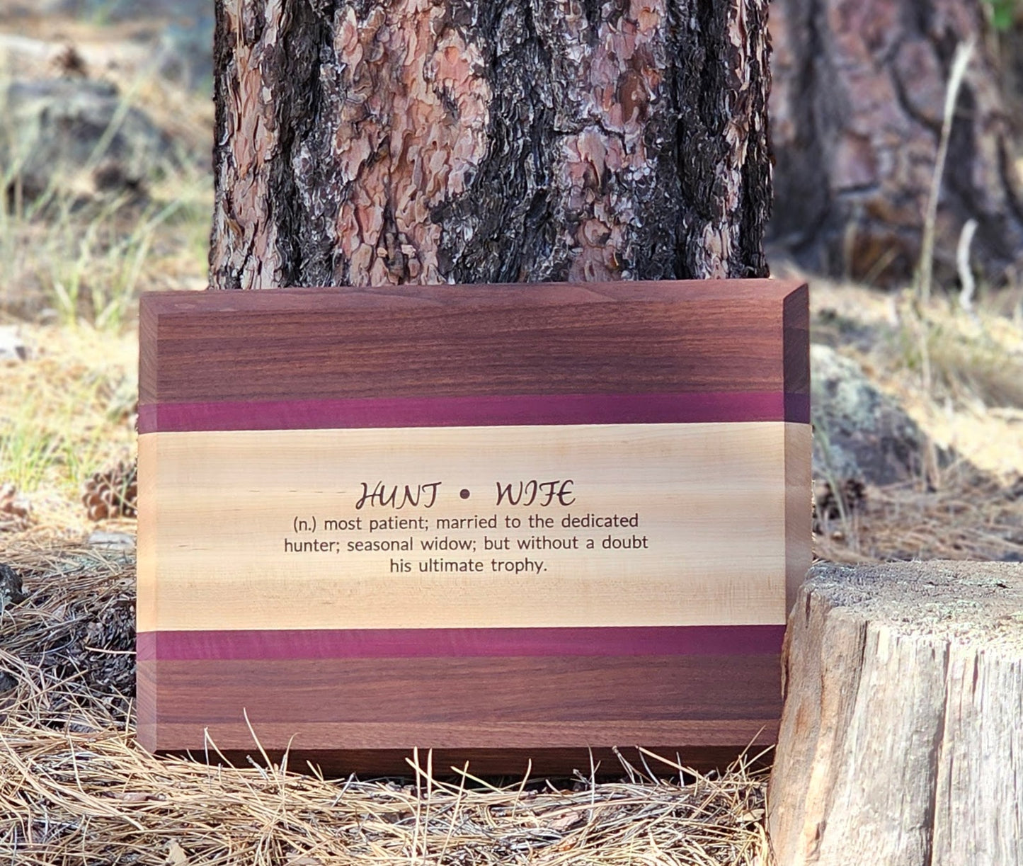 Walnut, Purple Heart, and Maple