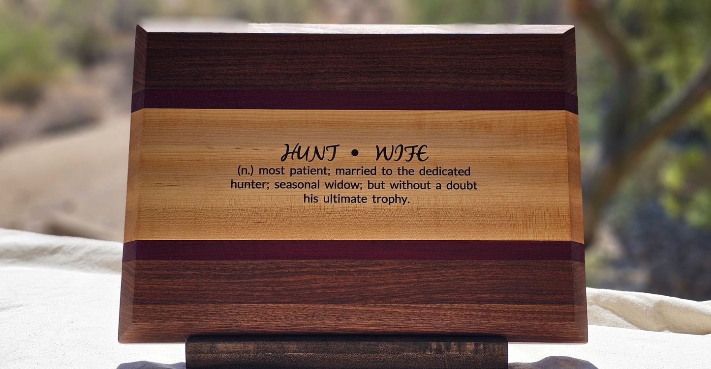 Walnut, Purple Heart, and Maple