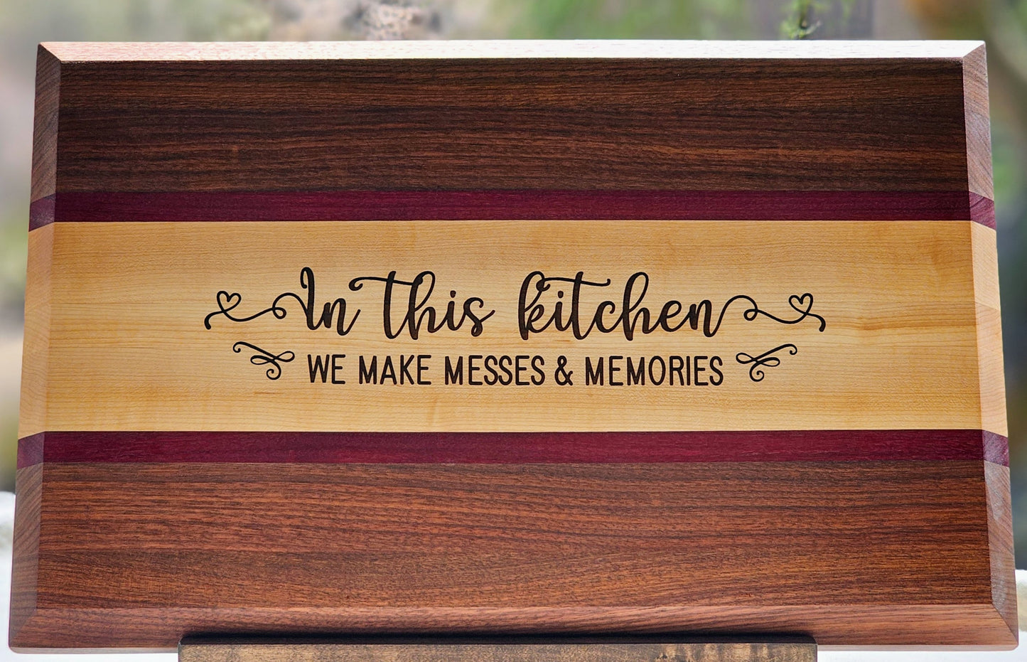 Walnut, Purple Heart, and Maple