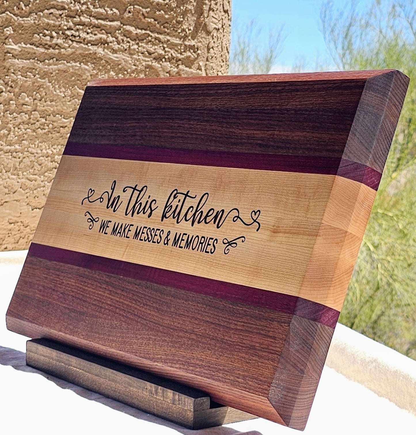 Walnut, Purple Heart, and Maple