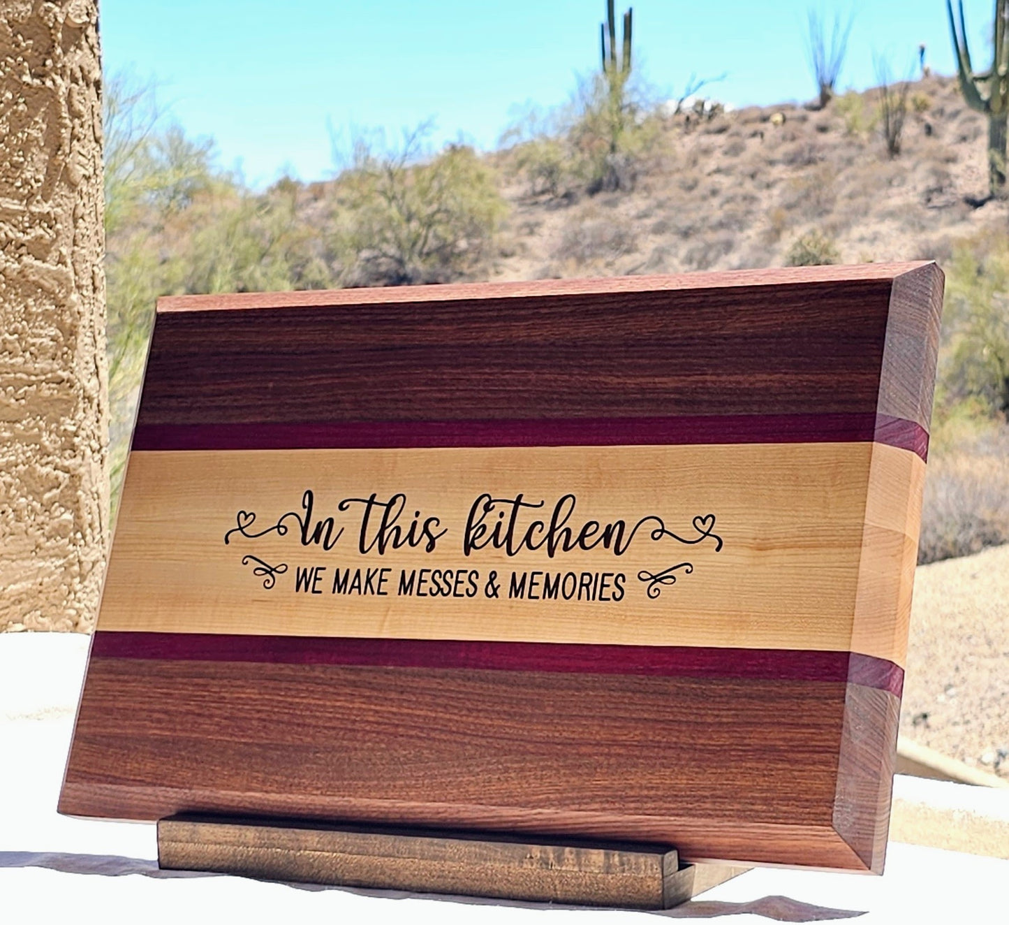 Walnut, Purple Heart, and Maple