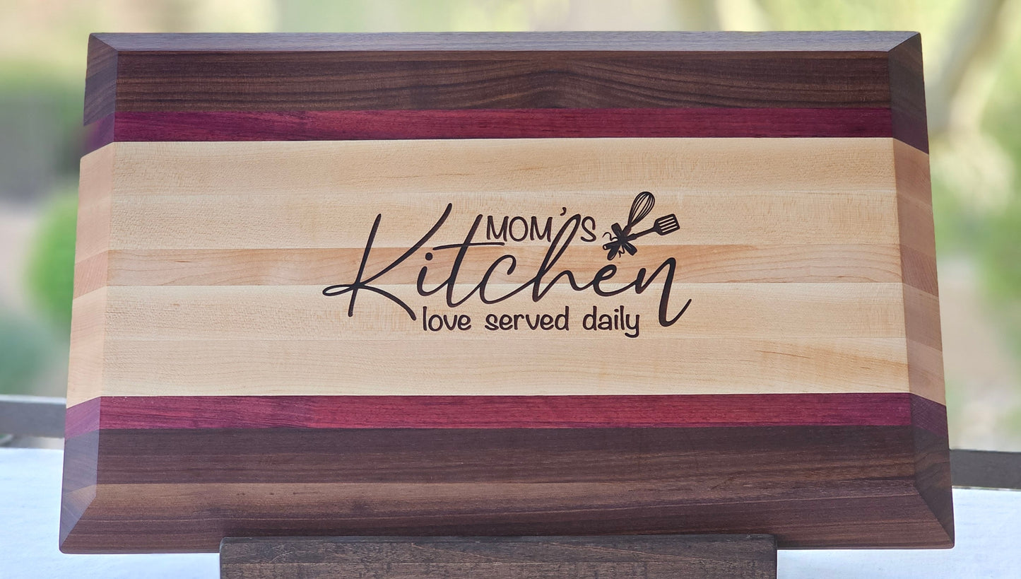 Walnut, Purple Heart, and Maple