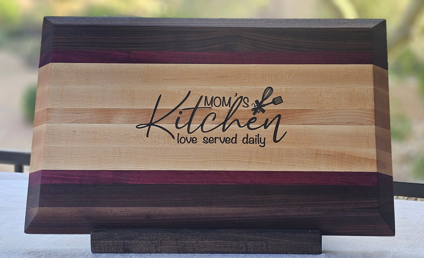 Walnut, Purple Heart, and Maple