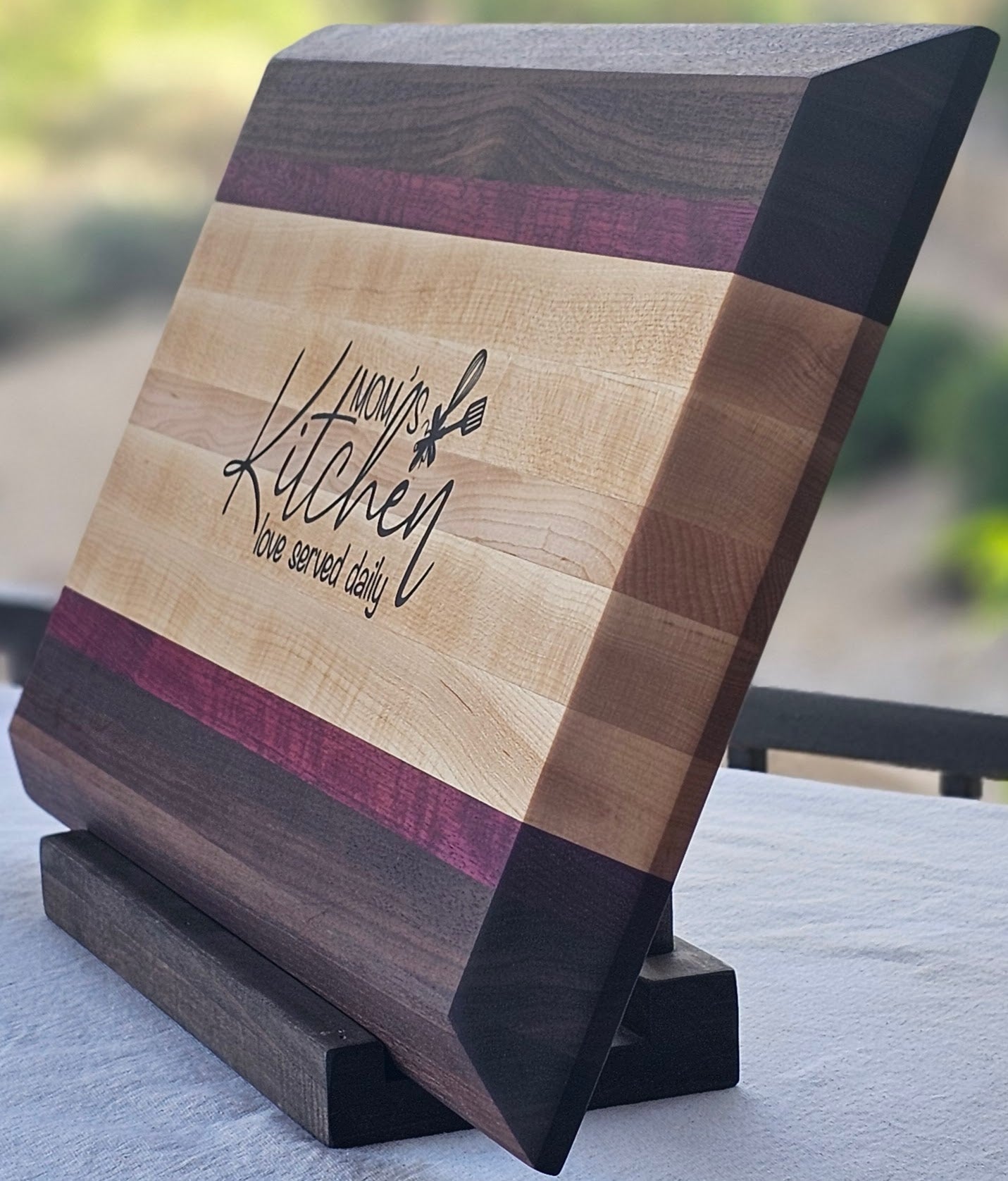 Walnut, Purple Heart, and Maple