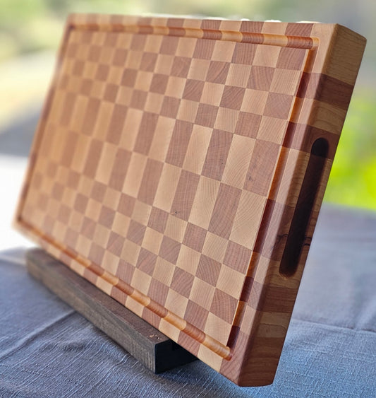 Checker Patterned End Grain Cutting Board