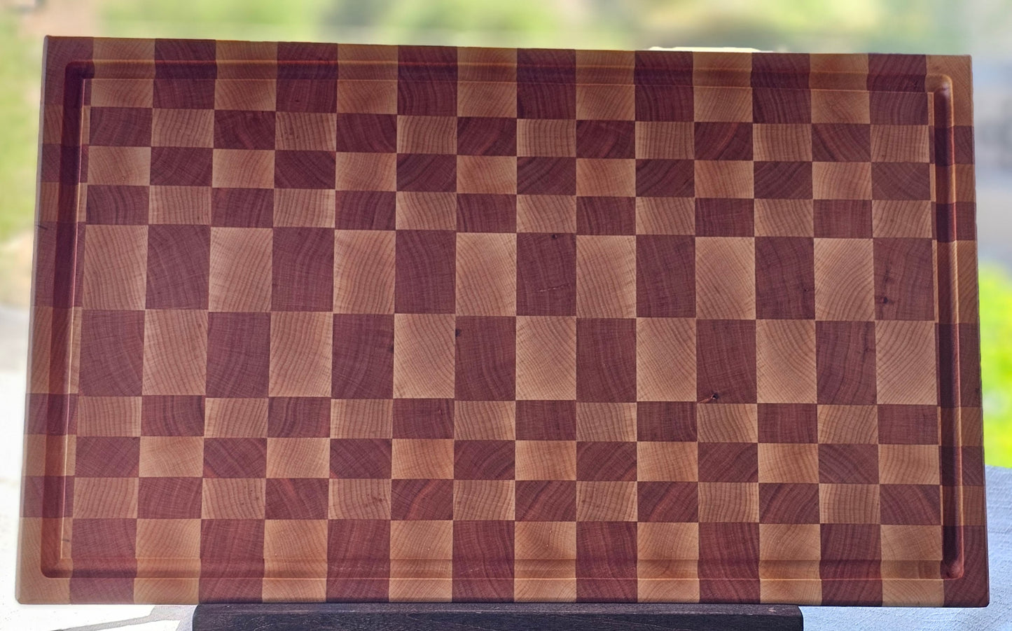 Checker Patterned End Grain Cutting Board