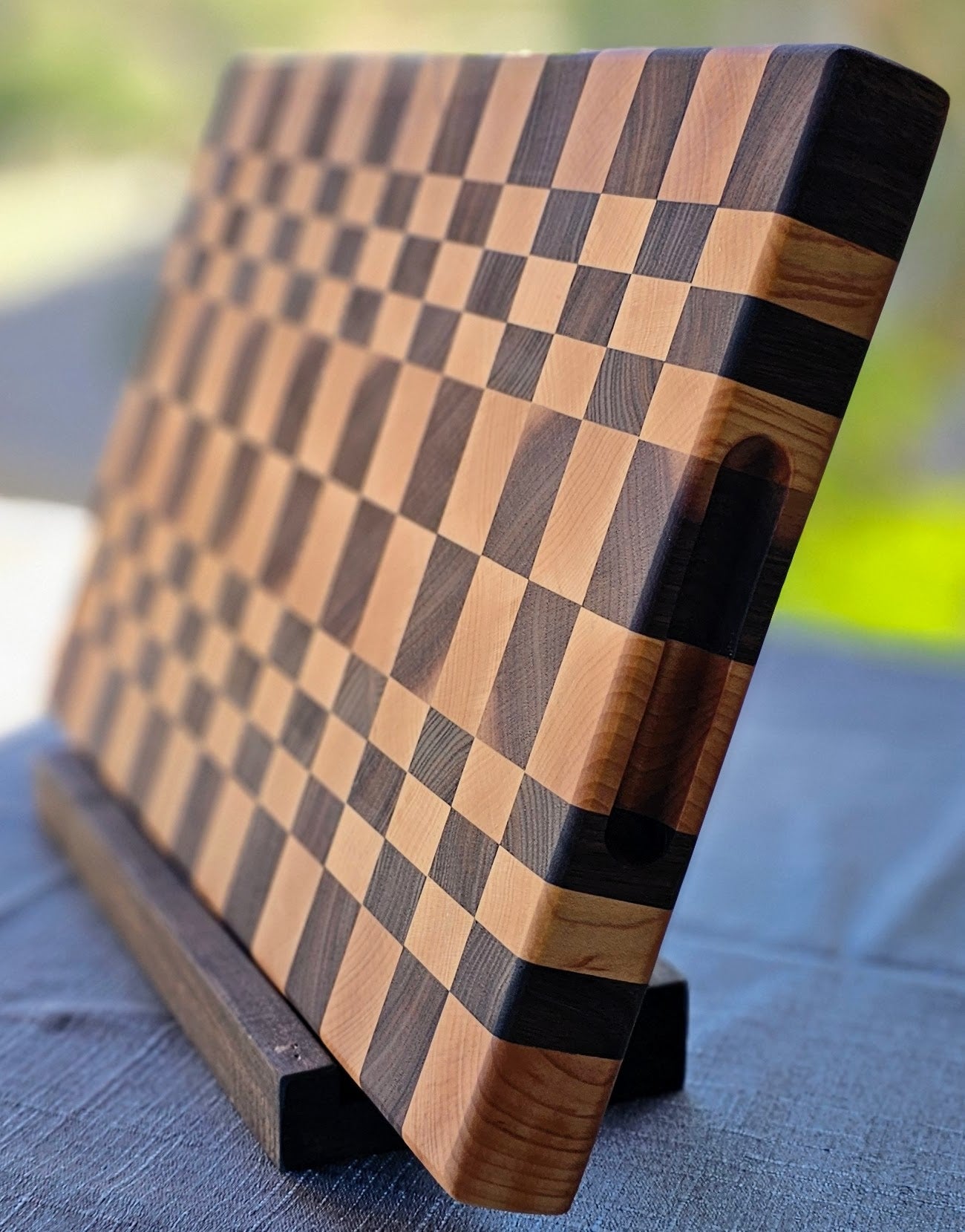 Checker Patterned End Grain Cutting Board