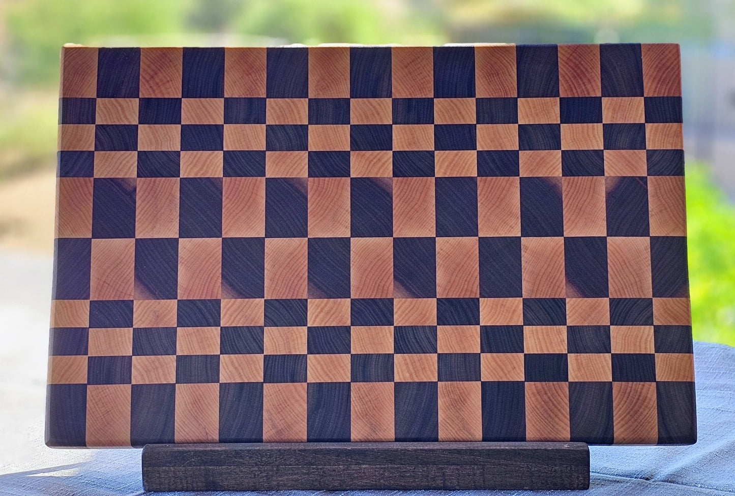 Checker Patterned End Grain Cutting Board