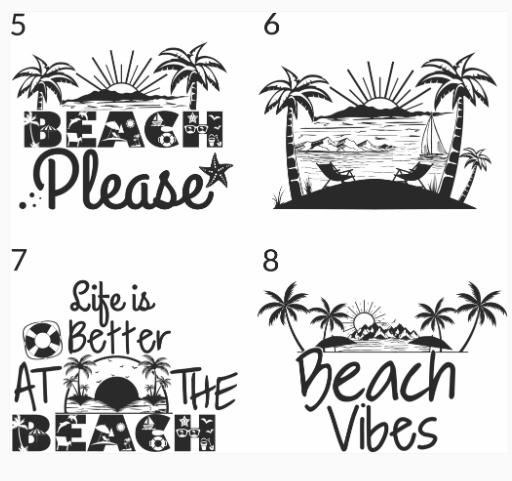 BEACH LASER ENGRAVING OPTIONS