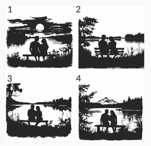 COUPLES BY LAKE LASER ENGRAVING OPTIONS