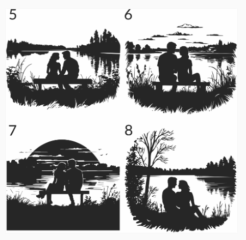 COUPLES BY LAKE LASER ENGRAVING OPTIONS