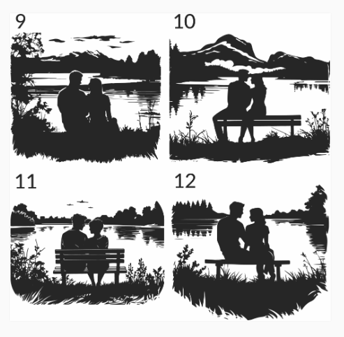 COUPLES BY LAKE LASER ENGRAVING OPTIONS