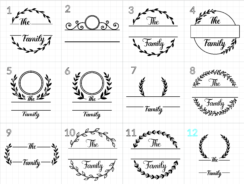 MONOGRAM LASER ENGRAVING OPTIONS