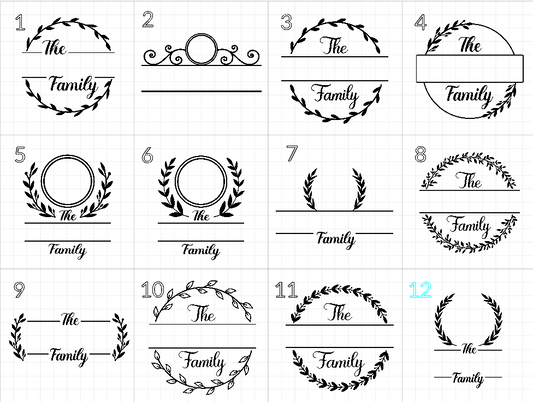 MONOGRAM LASER ENGRAVING OPTIONS